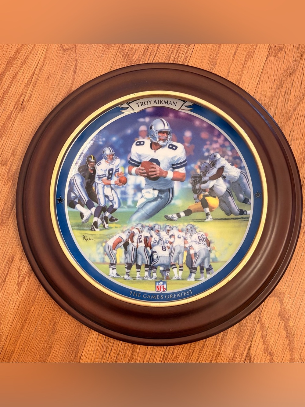 Troy Aikman Cowboys Bradford Exchange Game’s Greatest First Issue Plate 6360A